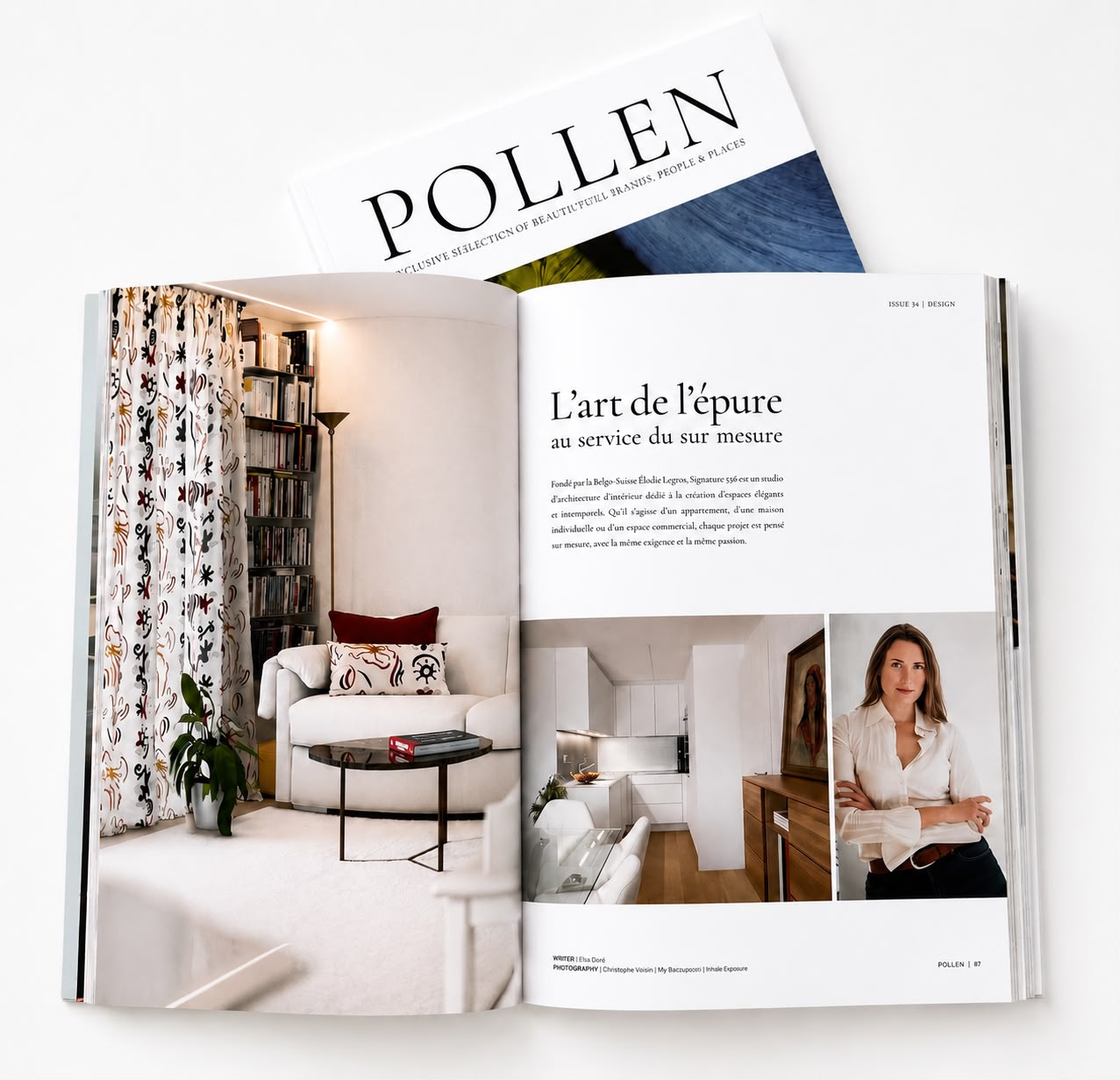 Signature 536 — article « L'art de l'épure » publié dans Pollen Magazine